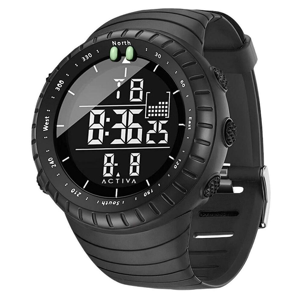 Activa X Invicta Odyssey Men’s Digital Watch Black 53mm New in Box